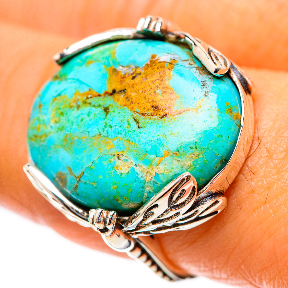Chrysocolla 925 Sterling Silver Ring Size 7.75 (925 Sterling Silver) RING139334