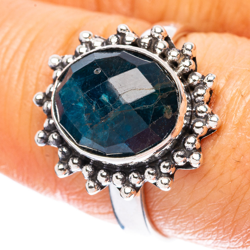 Rare Apatite Ring Size 8 (925 Sterling Silver) R4082