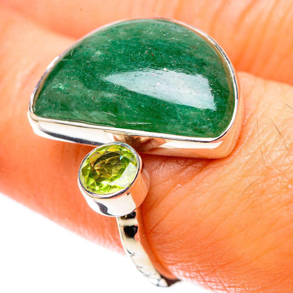 Premium Green Aventurine, Peridot Ring Size 8 (925 Sterling Silver) RING138105