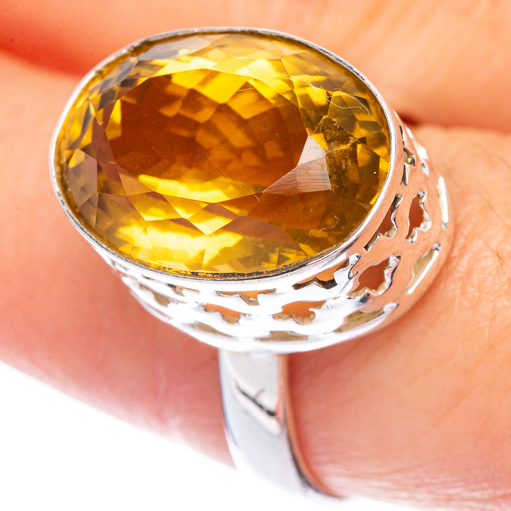 Faceted Citrine Ring Size 9 (925 Sterling Silver) R144771