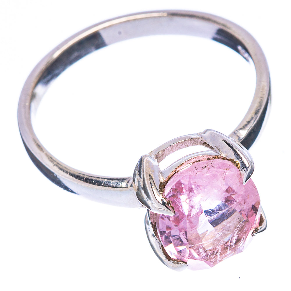 Rare Faceted Morganite Ring Size 7 (925 Sterling Silver) R146790
