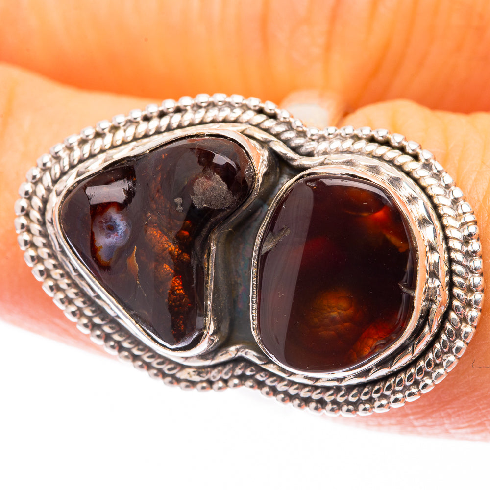 Mexican Fire Agate Ring Size 6.75 (925 Sterling Silver) R141513