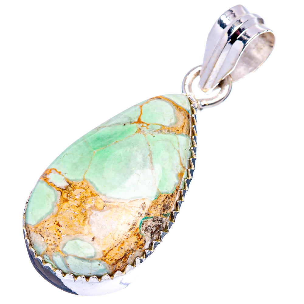Rare Australian Variscite Pendant 1 1/2" (.925 Sterling Silver)