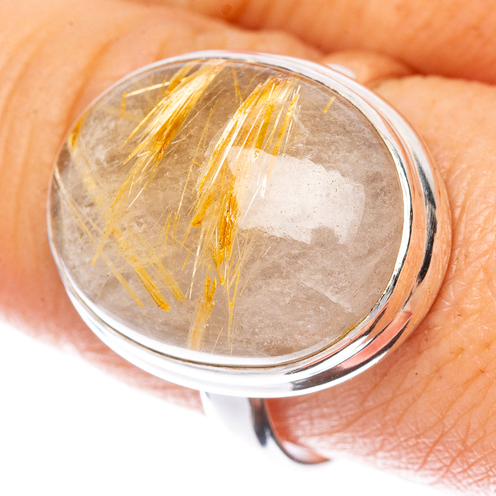 Rutilated Quartz Ring Size 9 (925 Sterling Silver) R1595