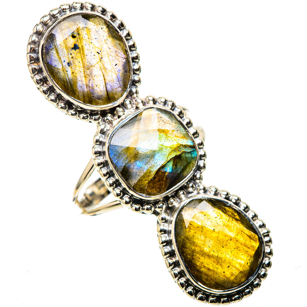 Signature Huge Labradorite Ring Size 7.25 (925 Sterling Silver) RING138178