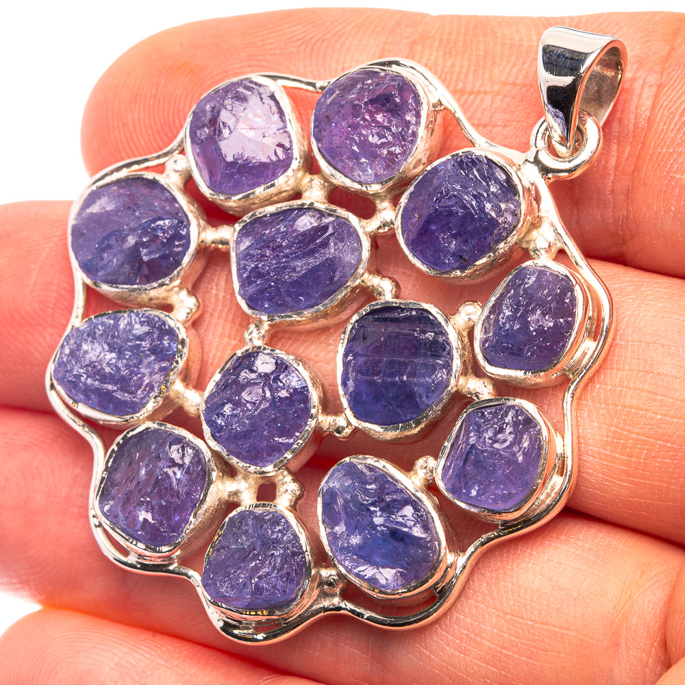 Signature Raw Tanzanite Pendant 1 7/8" (925 Sterling Silver) P38743