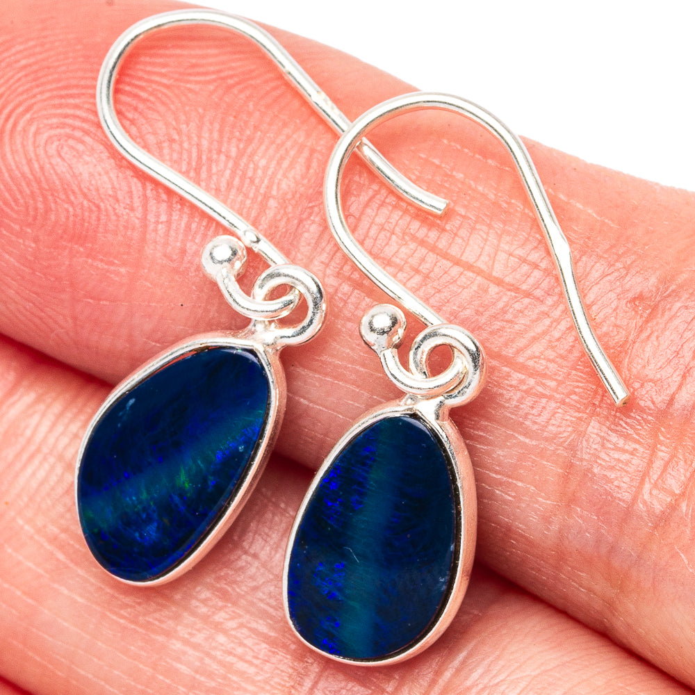 Doublet Opal 925 Sterling Silver Earrings 1 1/8" (925 Sterling Silver) E1971