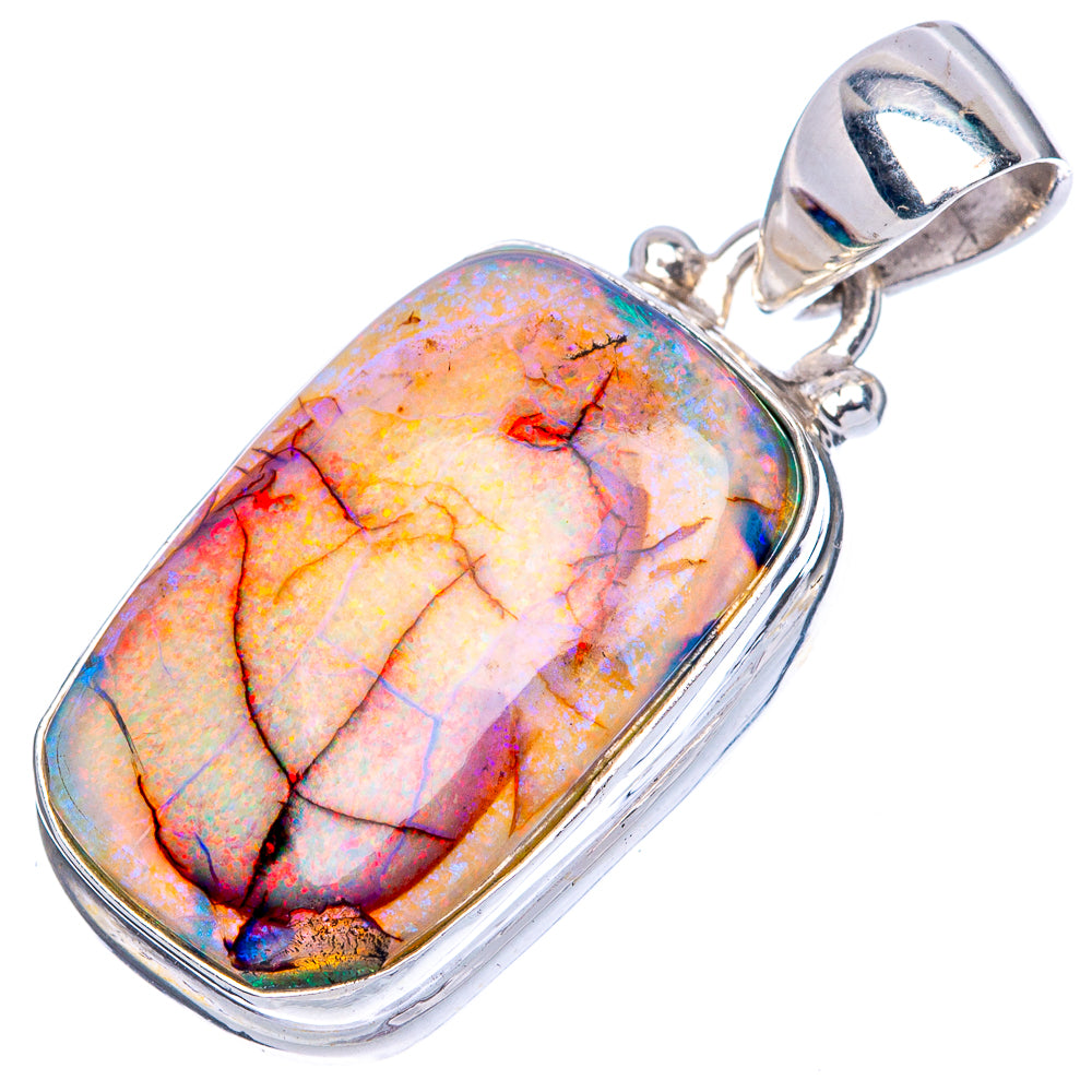 Rare Sterling Opal Pendant 1 1/4" (925 Sterling Silver) P41635