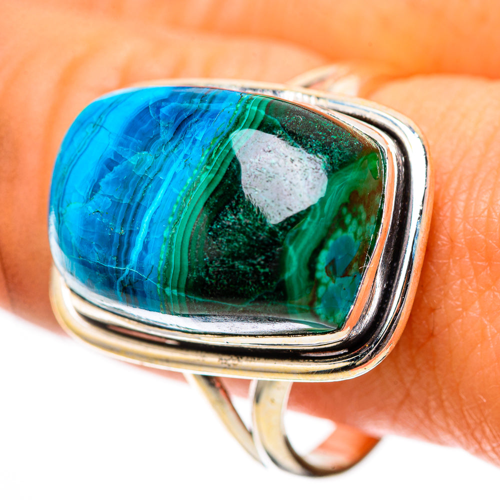 Malachite In Chrysocolla Ring Size 10.75 (925 Sterling Silver) RING138947