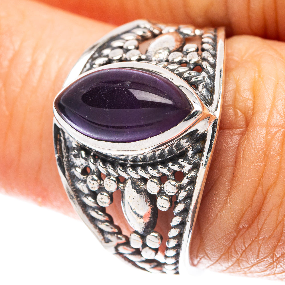 Amethyst Dainty Ring Size 7.75 (925 Sterling Silver) R5951