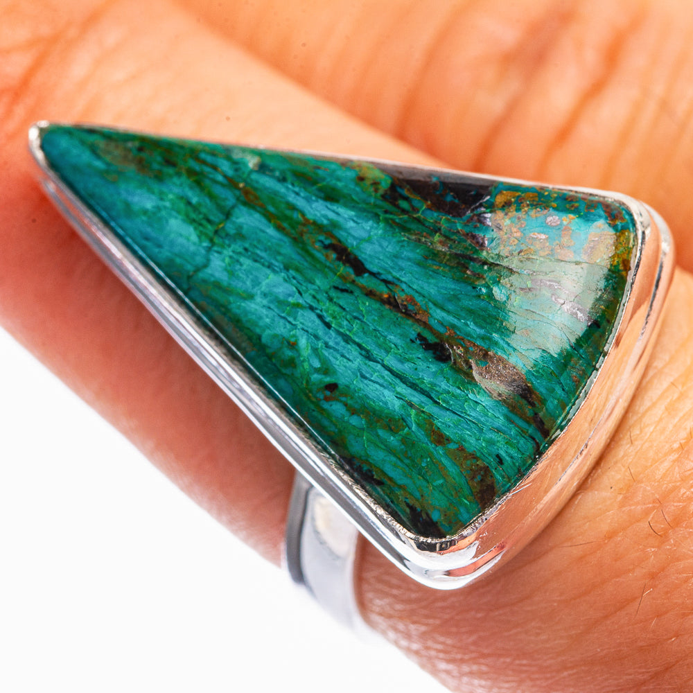 Chrysocolla Ring Size 7.5 (925 Sterling Silver) R141998