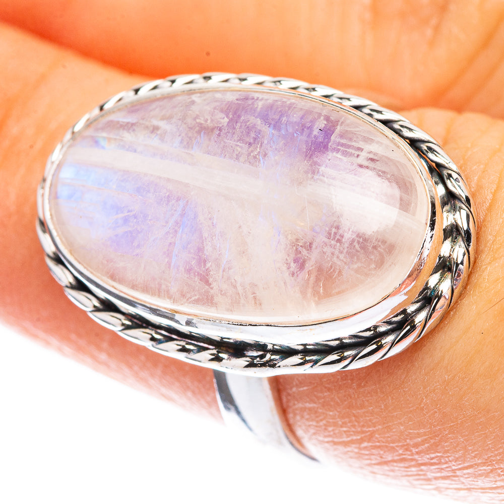 Rainbow Moonstone Ring Size 7 (925 Sterling Silver) R142697