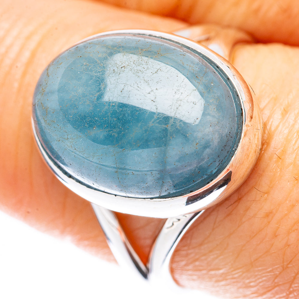 Aquamarine Ring Size 8 (925 Sterling Silver) R2181