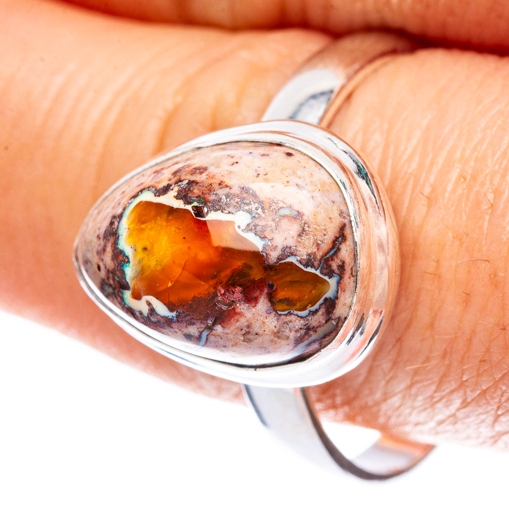 Mexican Fire Opal 925 Sterling Silver Ring Size 10.75 Ana Co R2508