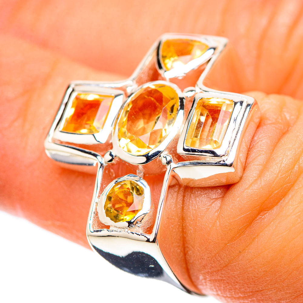 Faceted Citrine Ring Size 6 (925 Sterling Silver) RING138355