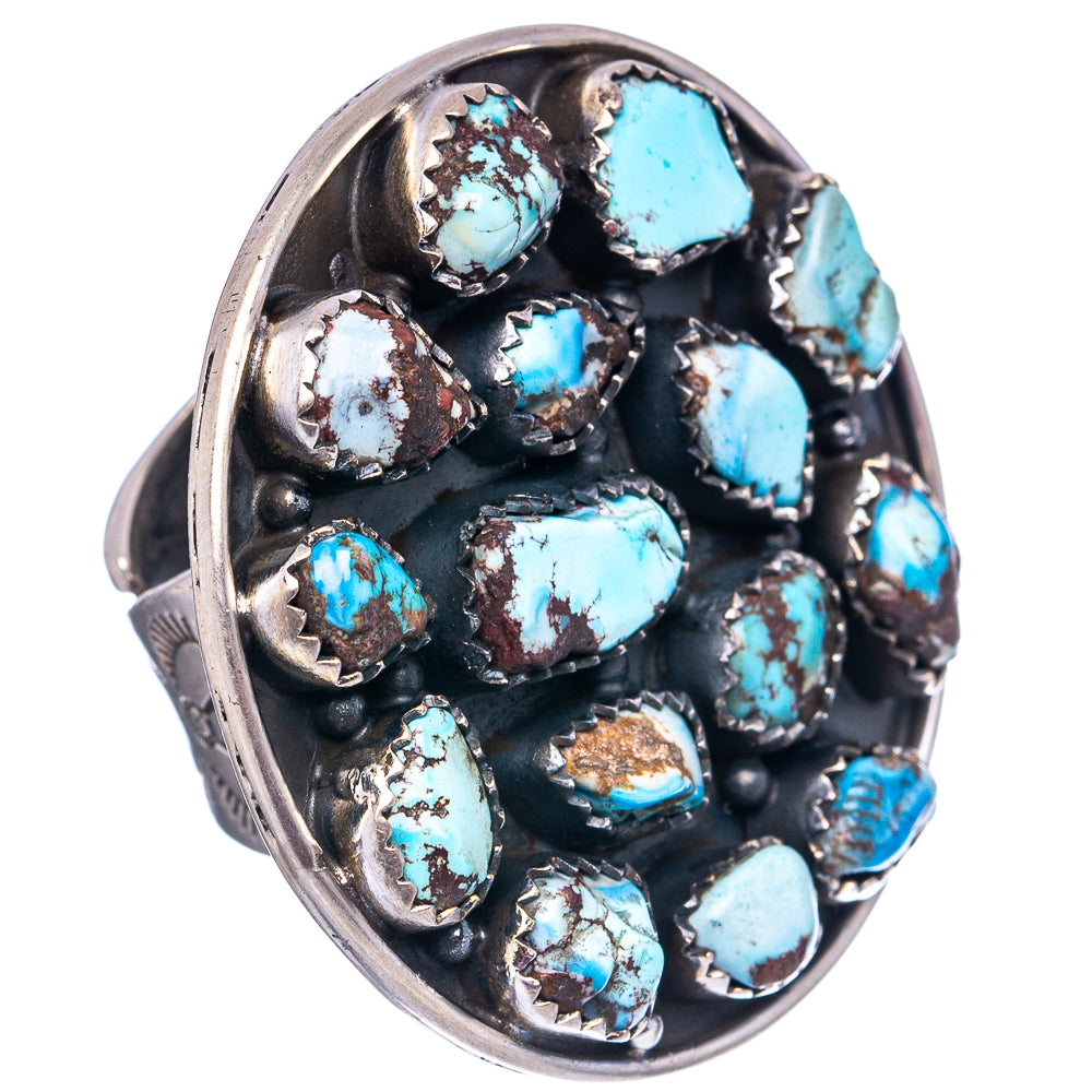 Exclusive Golden Hills Turquoise Ring Size 7 Adjustable (.925 Sterling Silver)