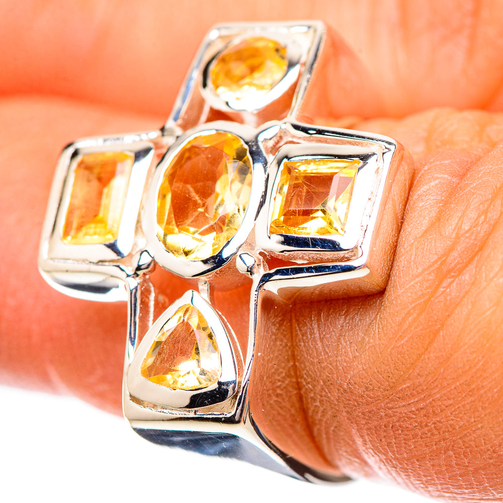 Faceted Citrine Ring Size 6 (925 Sterling Silver) RING139131
