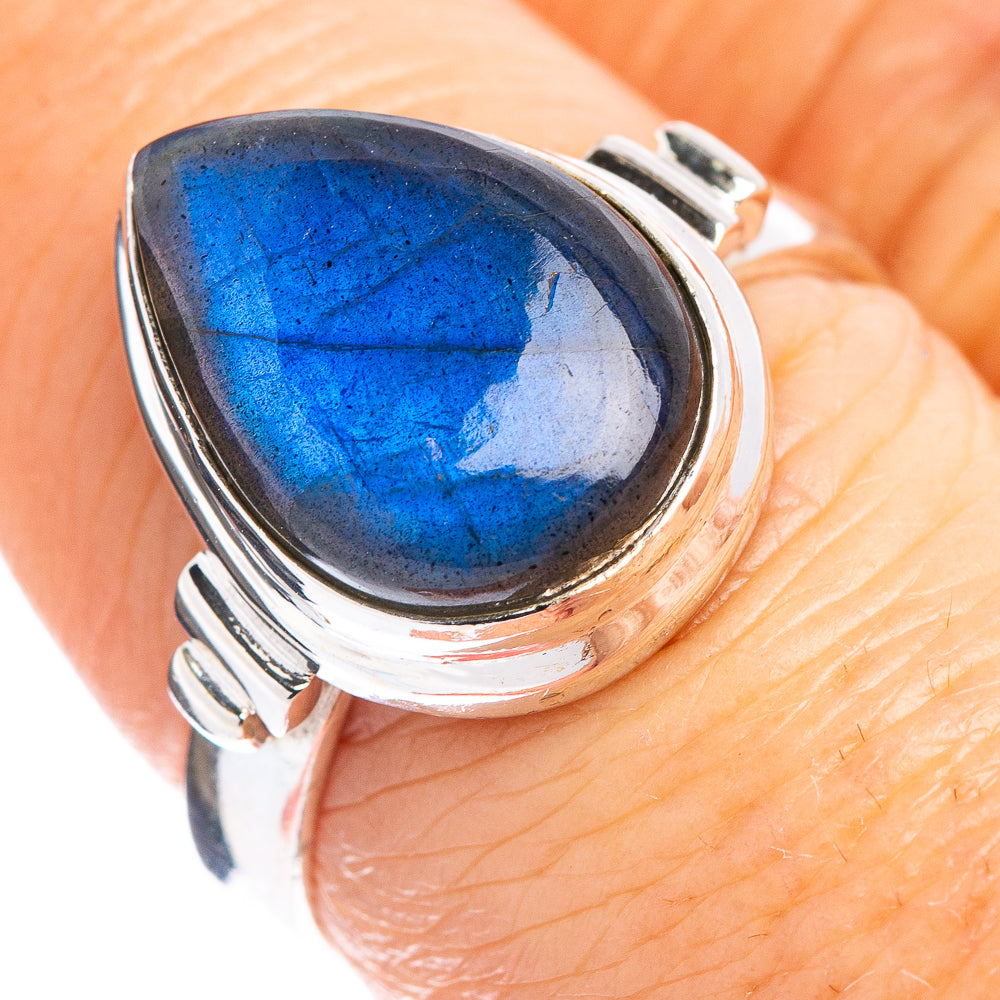 Labradorite Ring Size 7.25 (.925 Sterling Silver)