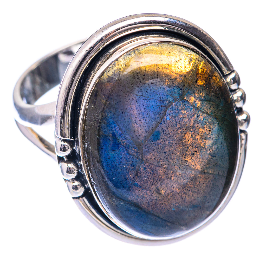 Labradorite Ring Size 8.25 (925 Sterling Silver) R141525