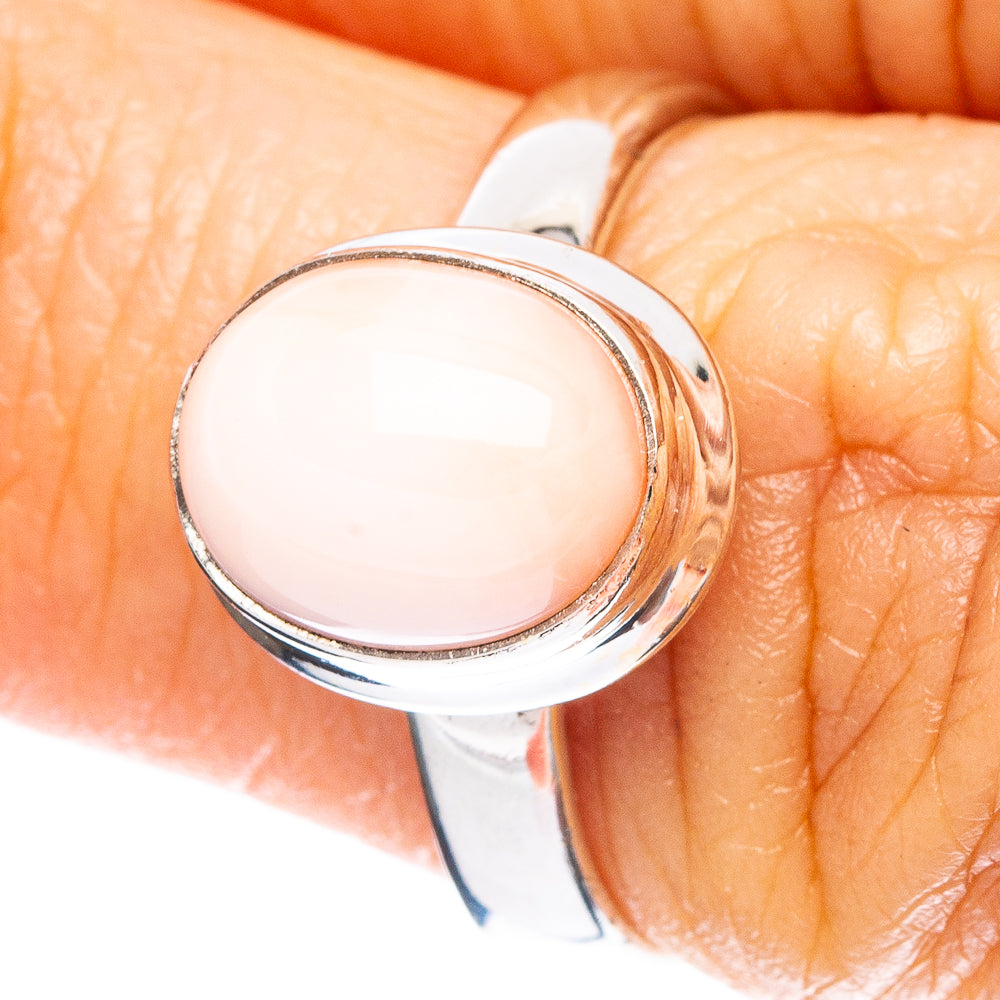 Pink Opal Ring Size 6.25 (925 Sterling Silver) R5037