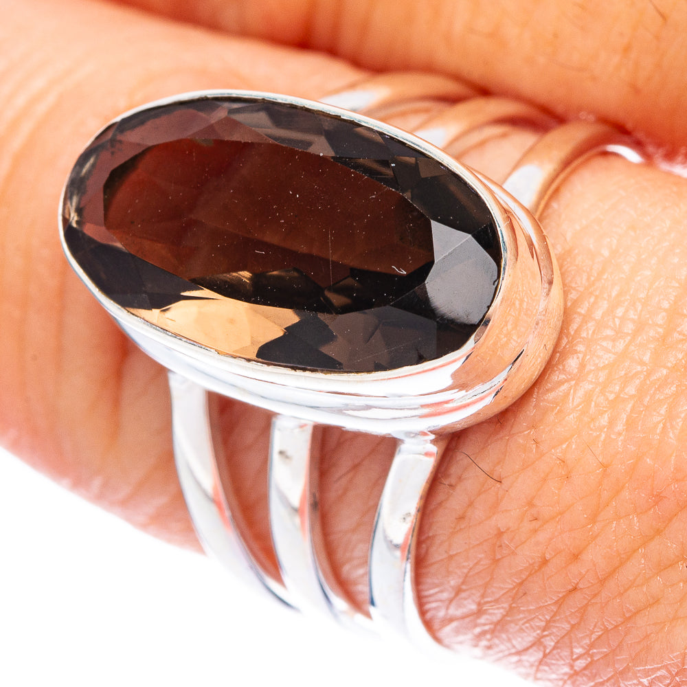 Smoky Quartz Ring Size 8.75 (925 Sterling Silver) R1757