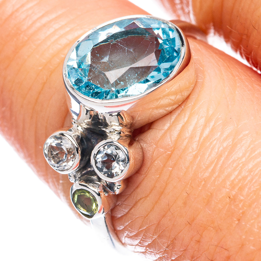 Premium Blue Topaz 925 Sterling Silver Ring Size 8.25 (925 Sterling Silver) R2712