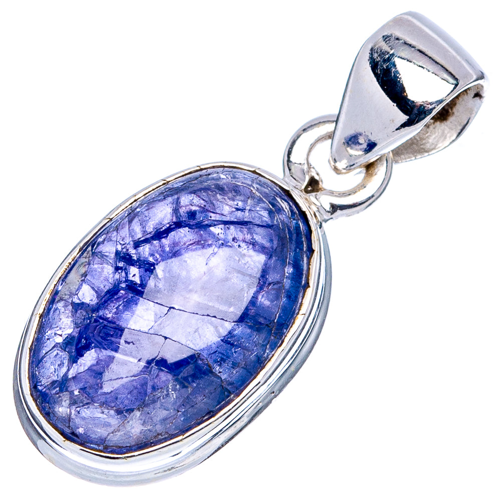 Rare Tanzanite Pendant 1 1/8" (.925 Sterling Silver)