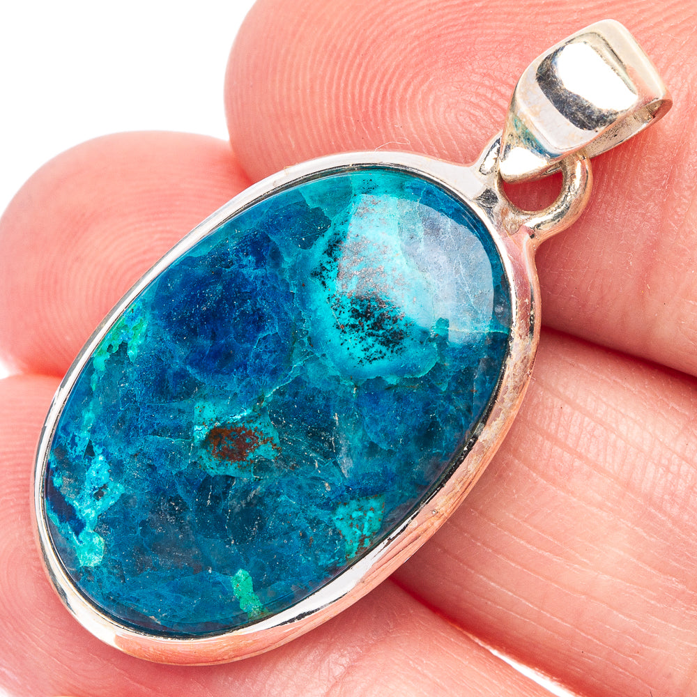 Shattuckite Pendant 1 3/8" (925 Sterling Silver) P44488
