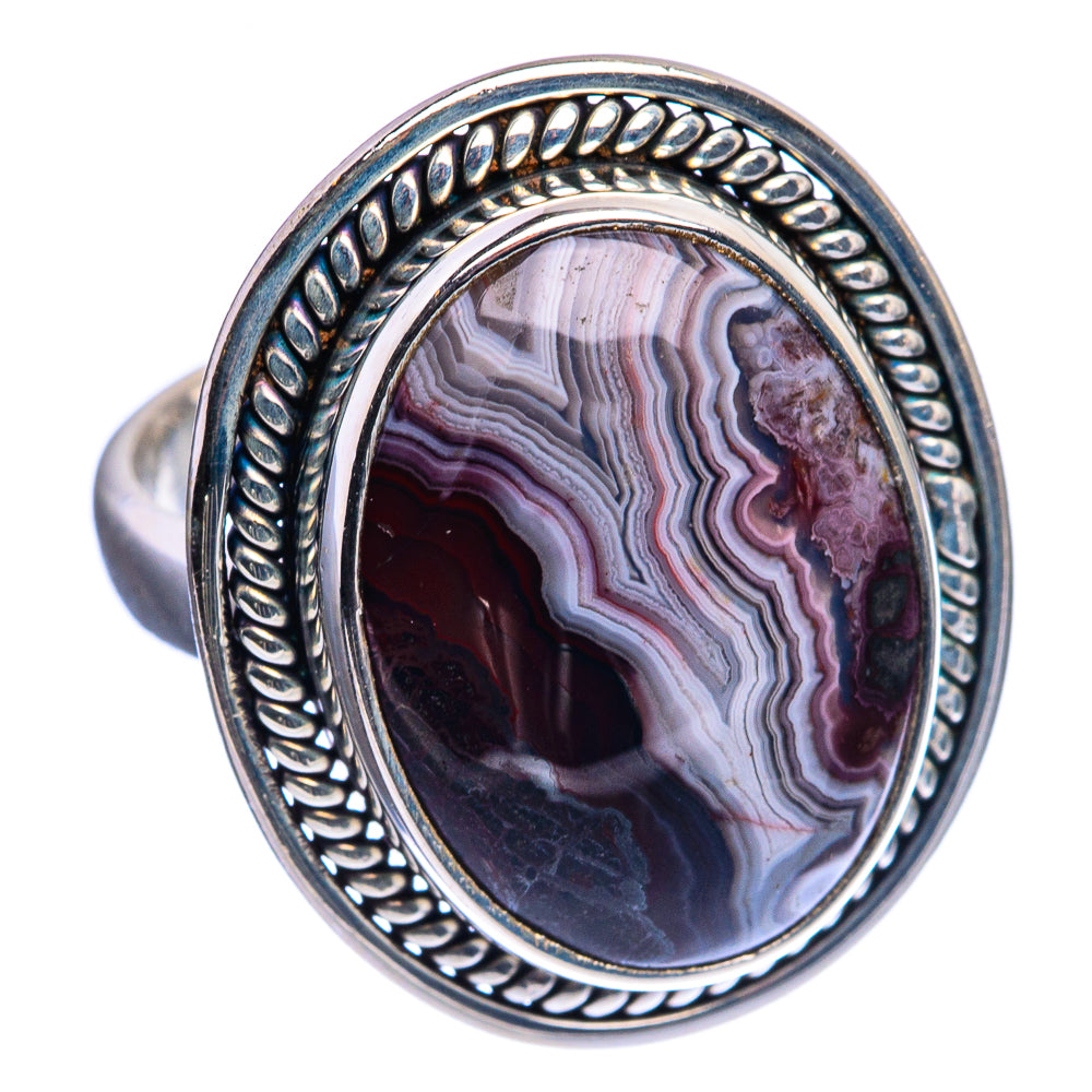 Crazy Lace Agate Ring Size 6 (925 Sterling Silver) R142439