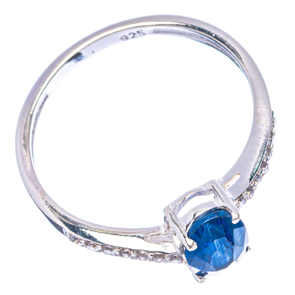 Value Faceted Kyanite, Cubic Zirconia Ring Size 7 (.925 Sterling Silver)