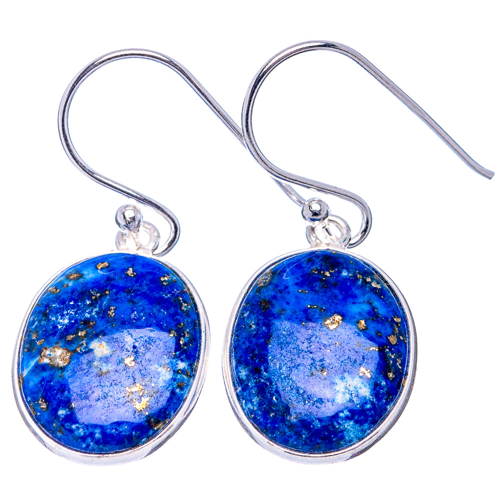 Lapis Lazuli Earrings 1 1/4" (.925 Sterling Silver)