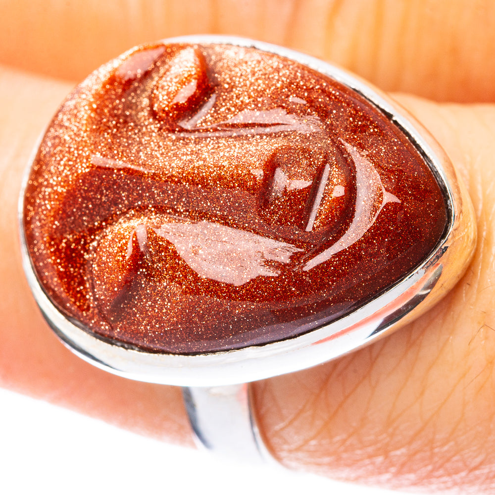 Sunstone Ring Size 7.5 (925 Sterling Silver) R3953