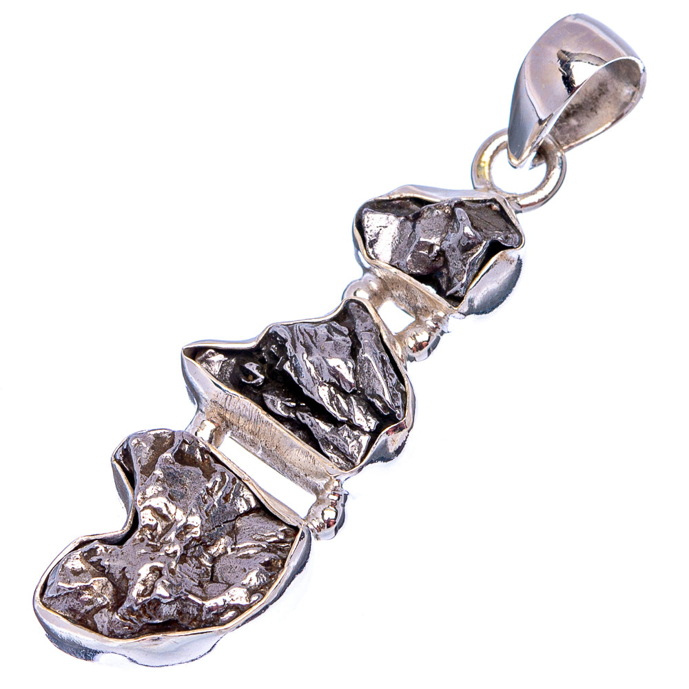 Rare Campo del Cielo Meteorite Pendant 1 3/4" (.925 Sterling Silver)