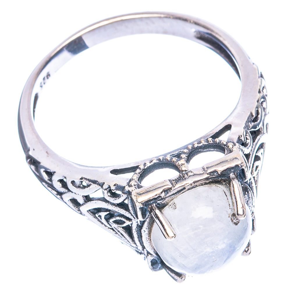 Rainbow Moonstone Ring Size 8.5 (925 Sterling Silver) R4790