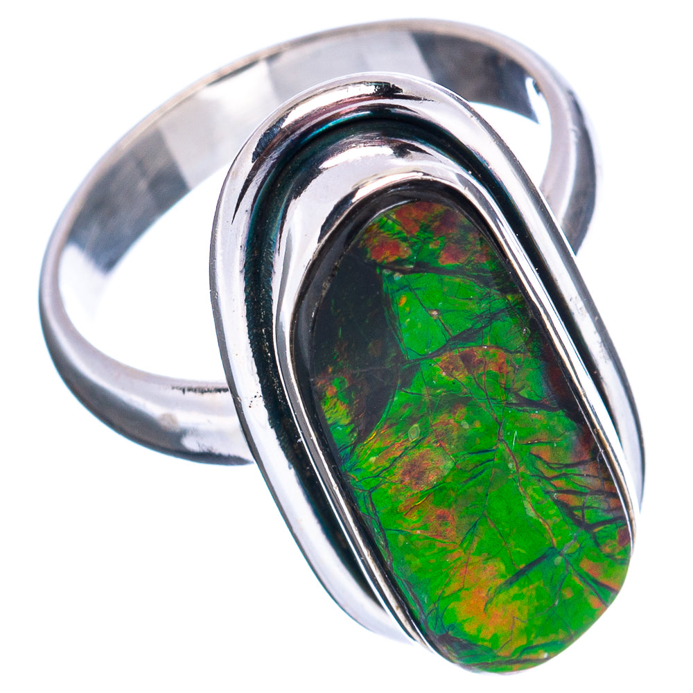 Premium Canadian Ammolite Ring Size 7 (.925 Sterling Silver)