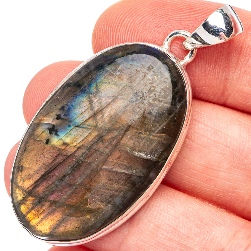 Labradorite Pendant 1 7/8" (925 Sterling Silver) P45156