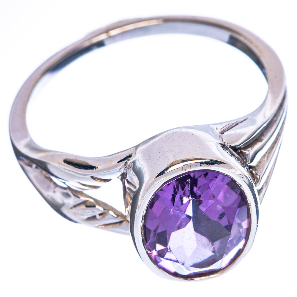 Faceted Amethyst Ring Size 10 (925 Sterling Silver) R1433