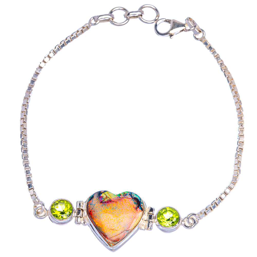 Rare Sterling Opal, Peridot Bracelets 8 1/4 To 8 3/4" (925 Sterling Silver) B90317