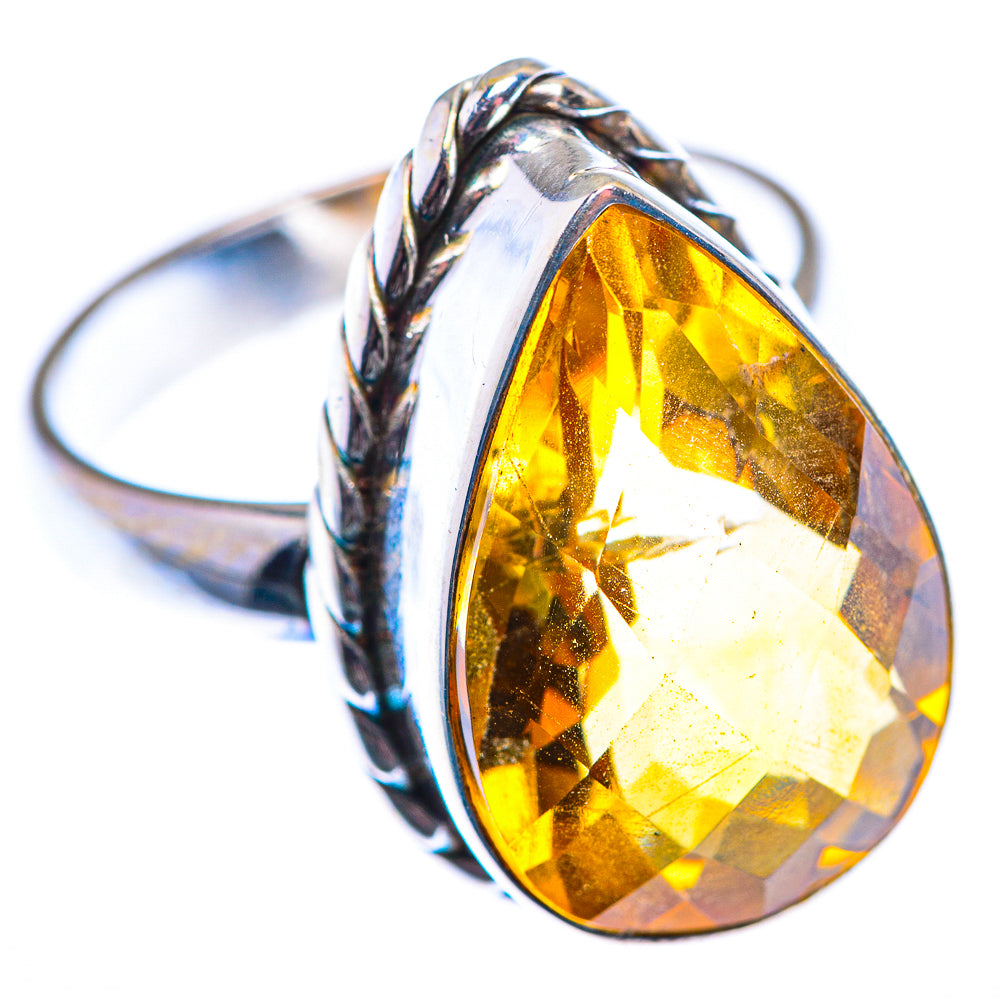 Faceted Citrine Ring Size 6.5 (925 Sterling Silver) RING140091