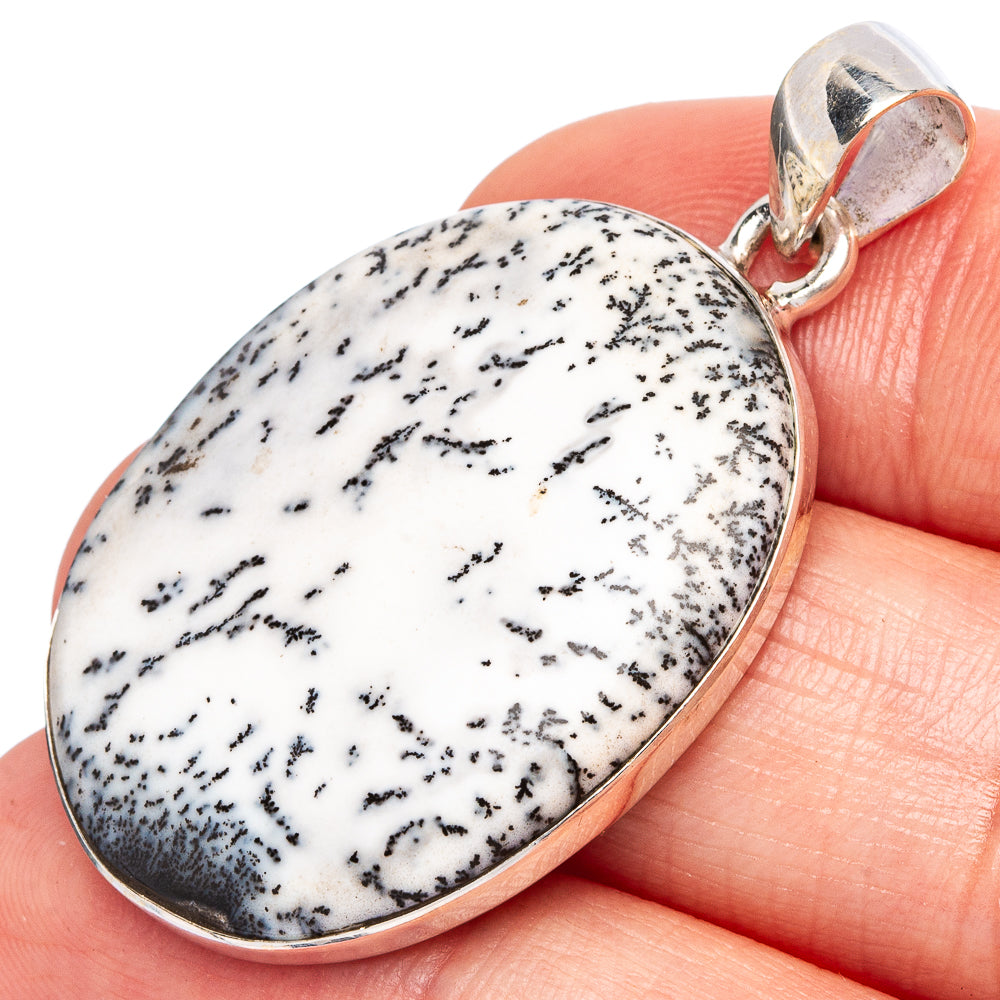 Dendritic Opal Pendants 1 5/8" (925 Sterling Silver) P43278
