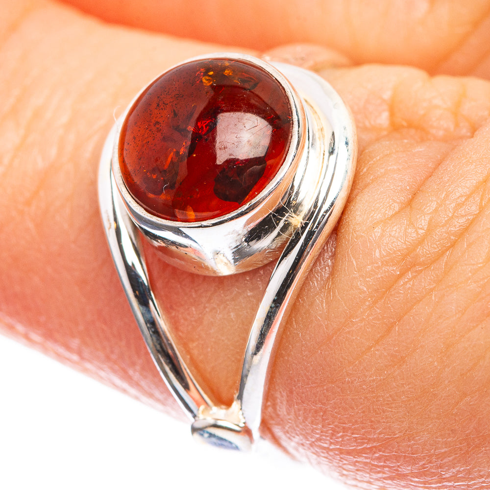 Baltic Amber Ring Size 6.25 (925 Sterling Silver) R143120