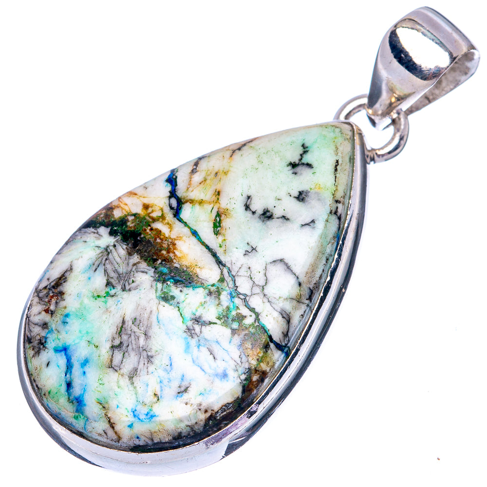 Azurite 925 Sterling Silver Pendant 1 5/8" (925 Sterling Silver) P42632