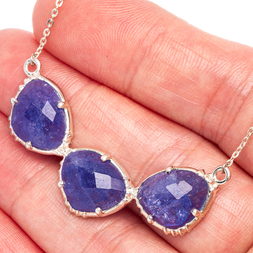 Tanzanite Necklace 17 7/8" (925 Sterling Silver) N90068