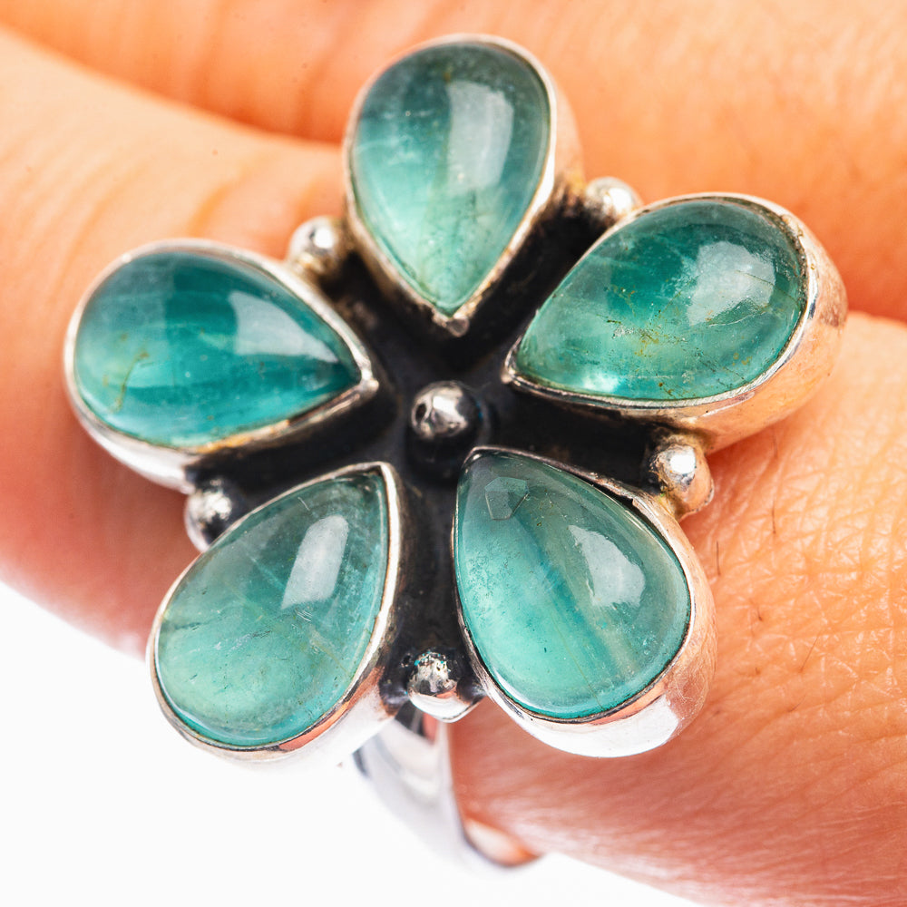Blue Fluorite Ring Size 9.25 (925 Sterling Silver) R141972