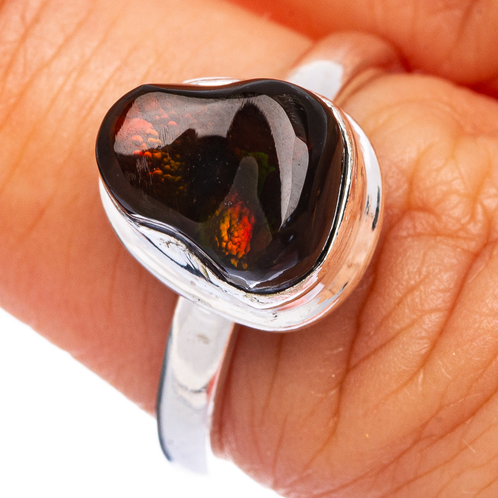 Rare Mexican Fire Agate Ring Size 6.5 (925 Sterling Silver) R145592