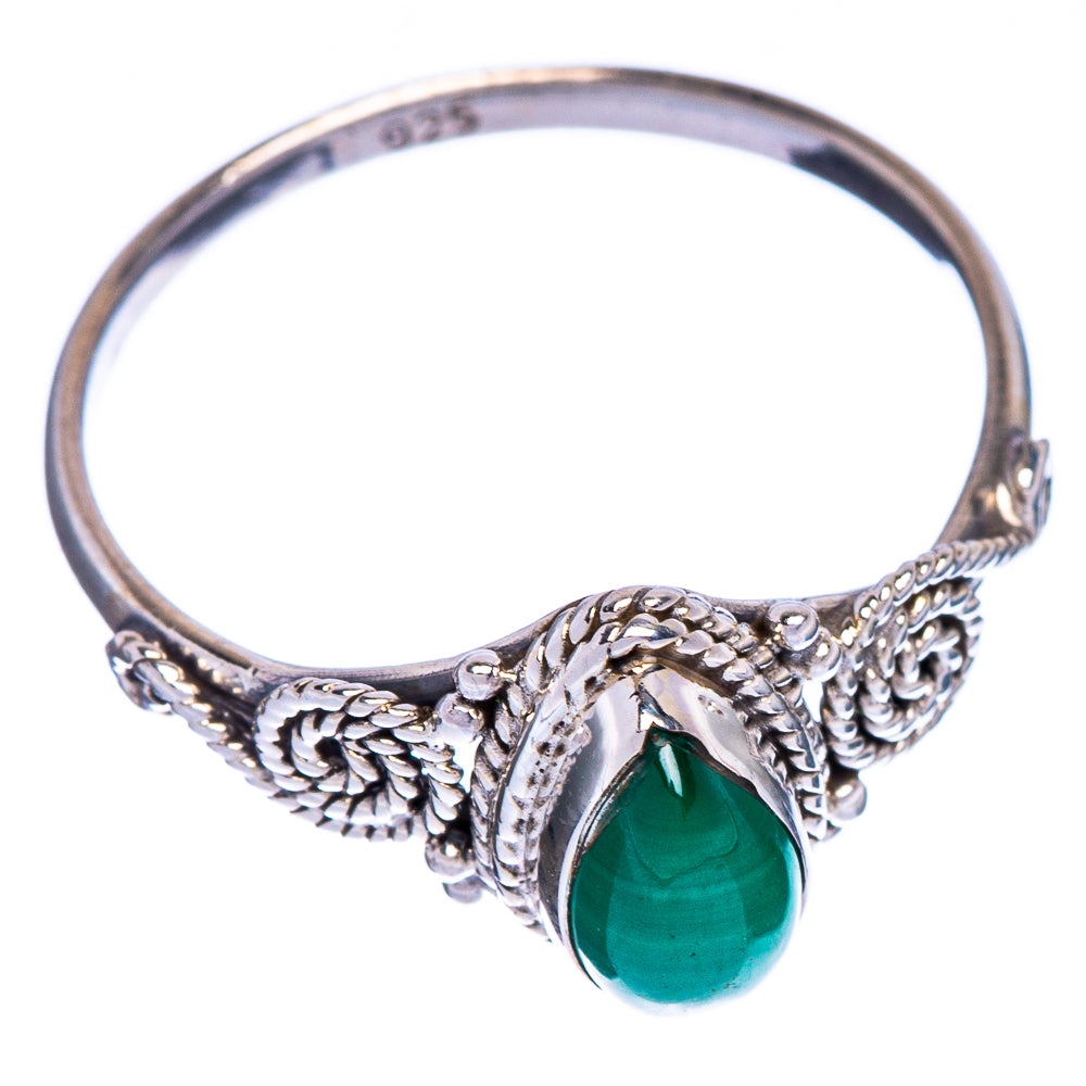 Malachite Dainty Ring Size 8.75 (925 Sterling Silver) R147269