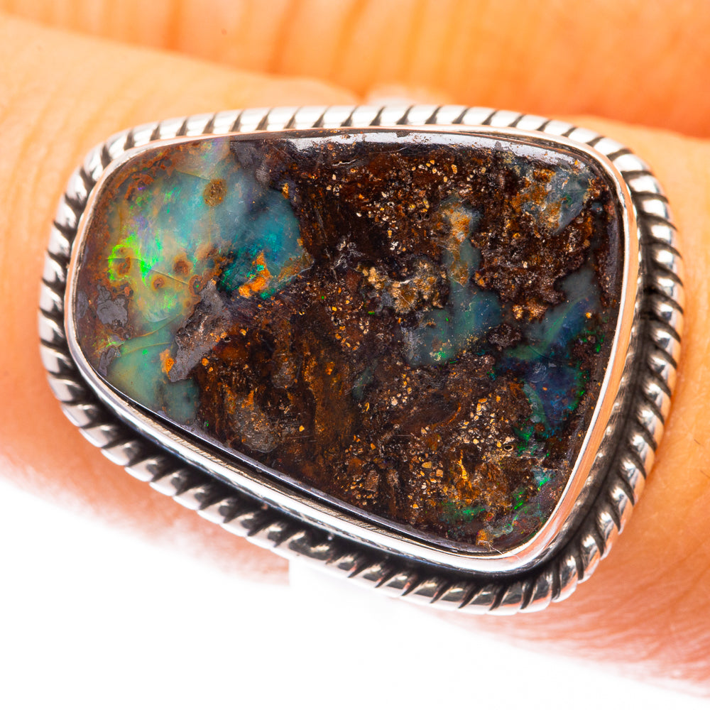 Boulder Opal Ring Size 7 (925 Sterling Silver) R141522