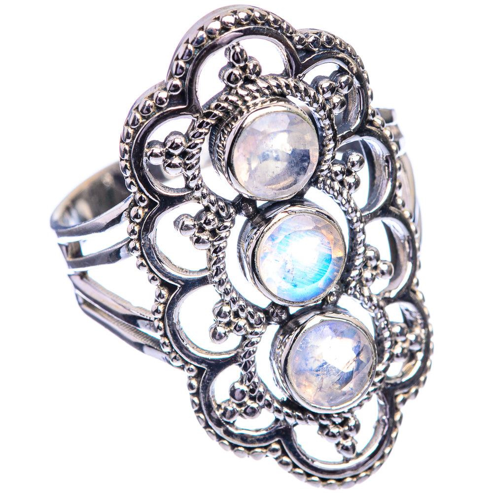 Rainbow Moonstone Ring Size 9.75 (925 Sterling Silver) RING143274