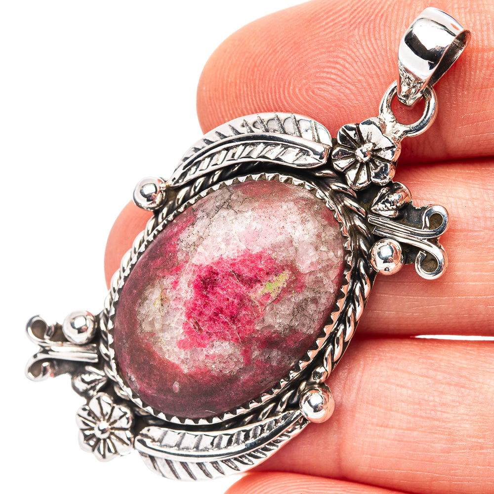 Premium Thulite Pendant 2 1/8" (.925 Sterling Silver)