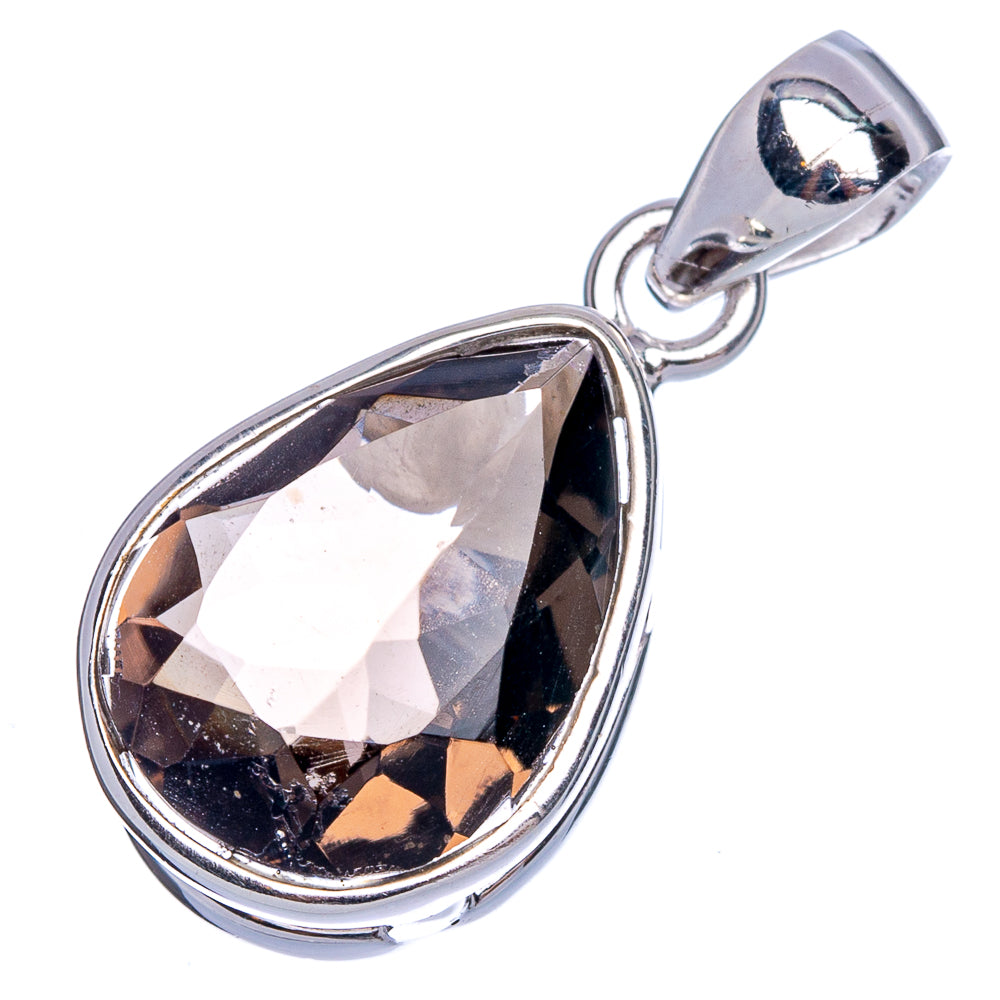 Smoky Quartz Pendant 1 1/8" (925 Sterling Silver) P40264